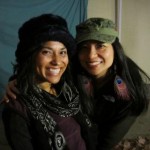 Meeting Raquel. I bought these beautiful eggplant-colored peacock earrings from her. I'm not usually a feather girl but it only took a few hours at Hoop Camp to become one.